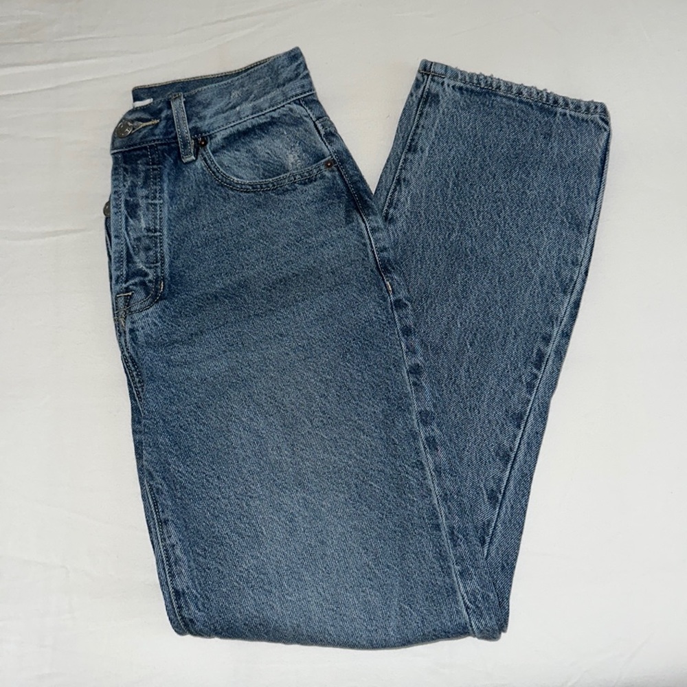 NWOT PacSun Medium Wash High Rise Straight Denim Jeans Pants